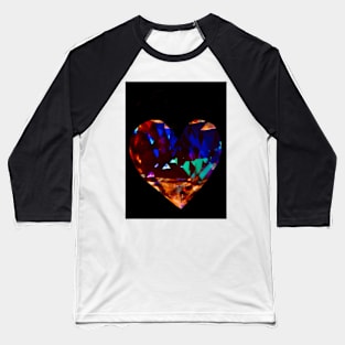 Colorful Crystal heart Baseball T-Shirt